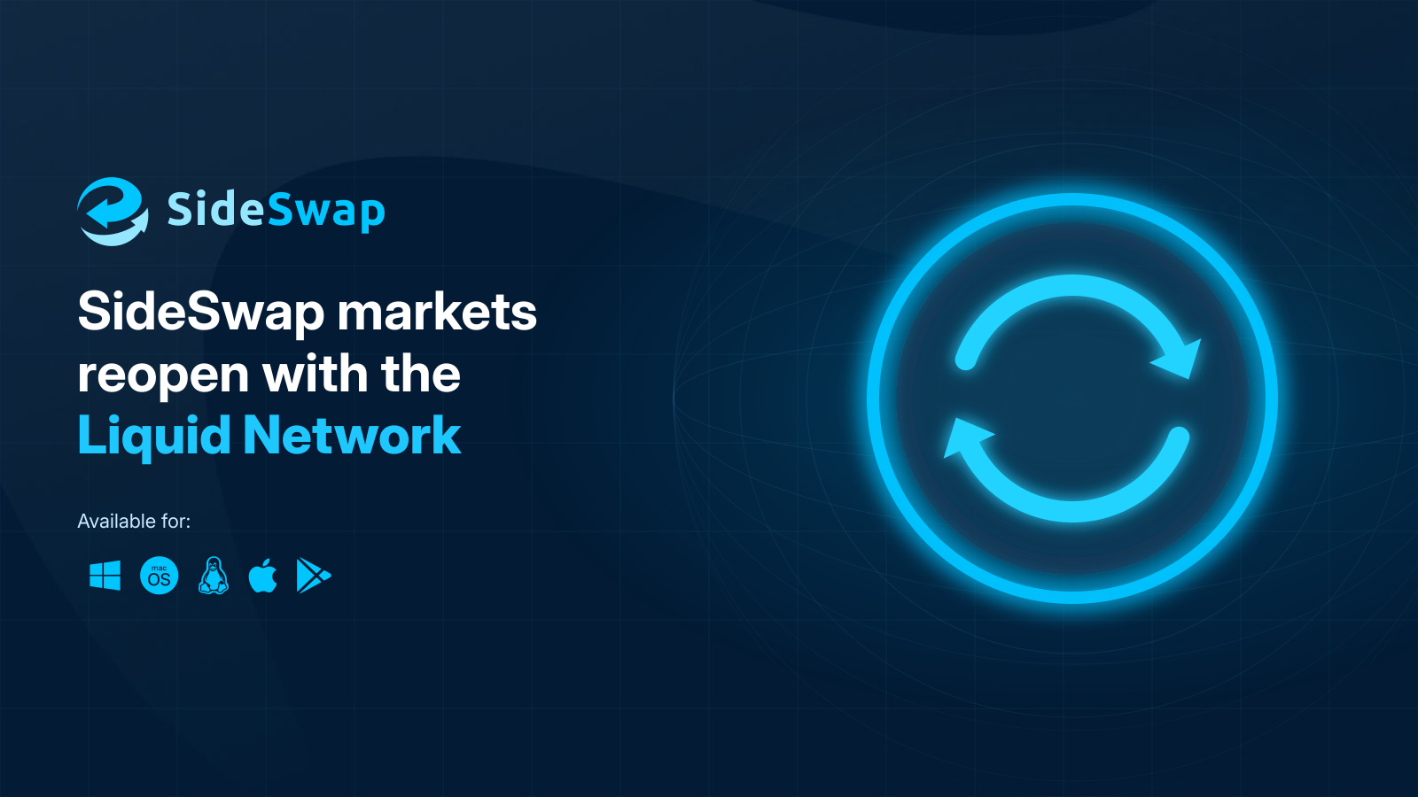 SideSwap markets reopen with the Liquid Network